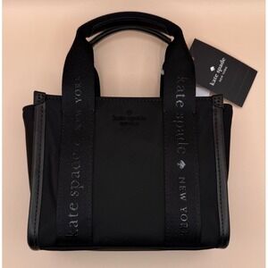 Kate Spade New York Kip Mini Tote Black Nylon Crossbody Bag KL933 NWT